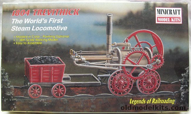 Minicraft 1/38 1804 Trevithick The World's First Steam Locomotive, 11102 plastic model kit